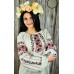 Embroidered blouse "Roses Linen"